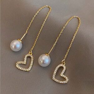 Bohemian heart drop earrings A764